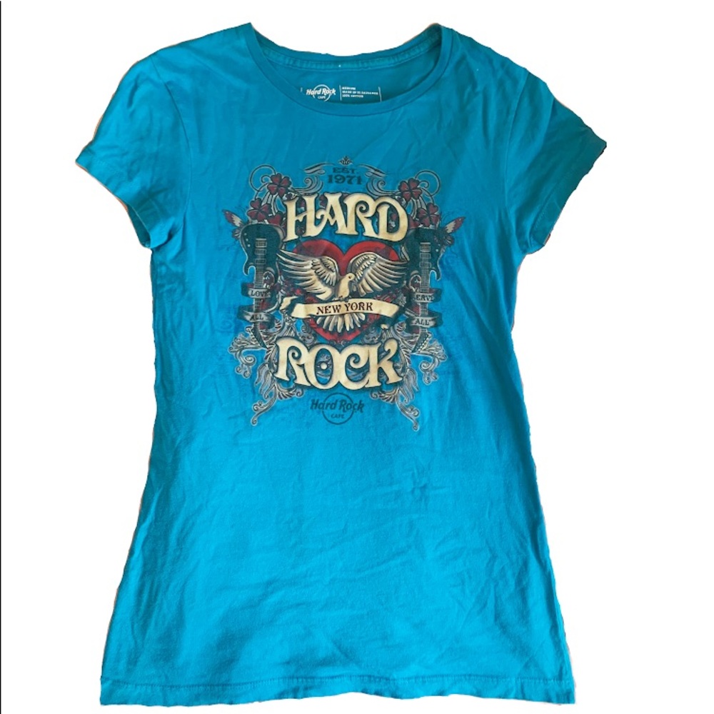 Y2K Blue Hard Rock Tee